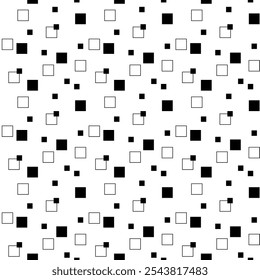 Padrão geométrico abstrato com quadrados, listras, linhas. Plano de fundo de vetor contínuo. Ornamento branco e dourado. Design gráfico moderno.