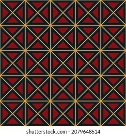 Abstract geometric pattern of squares and triangles. Seamless mosaic and tile. Vector illustration