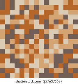 Abstract Geometric Pattern of Squares in Warm Tones