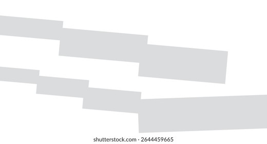 Abstract geometric pattern with staggered gray rectangles on a white background.