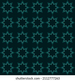 Abstract geometric pattern of stars and crosses. Seamless mosaic and tile. Vector illustration