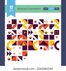 Abstract Geometric Pattern Stickers Illustration