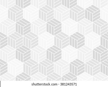 Abstract geometric with pattern streaked, rhombuses. A seamless vector background. White and gray texture