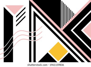 Abstract geometric pattern. Stripe print design. Vector simple line design background.