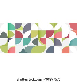 Abstract geometric pattern stripe with a variety of geometric. Abstract flower pattern on white for corporate business, leaflet, cover, page, brochure, flyer, poster layout. vector illustration