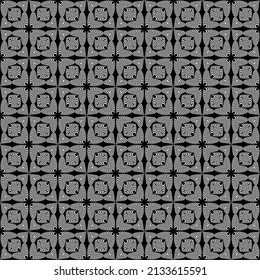 Abstraktes geometrisches Muster mit Streifen und abgerundeten Linien. Ein nahtloser Vektorhintergrund.Nahtloses geometrisches Muster in Op Art Design. Vektorkunst im orientalischen Stil.Nahtlose monochrome gebogene Muster.