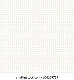 Abstract Geometric Pattern With Stripes Lattice. Subtle Seamless Vector Background. Monochrome Stylish Texture.