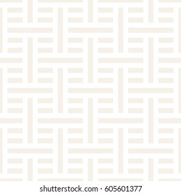 Abstract Geometric Pattern With Stripes Lattice. Subtle Seamless Vector Background. Monochrome Stylish Texture.