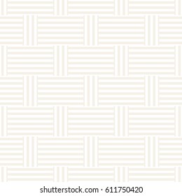 Abstract Geometric Pattern With Stripes Lattice. Subtle Seamless Vector Background