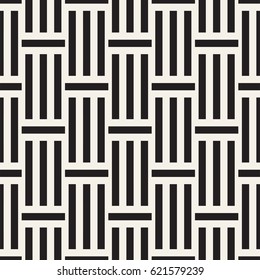 Abstract Geometric Pattern With Stripes Lattice. Seamless Vector Background