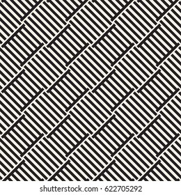 Abstract Geometric Pattern With Stripes Lattice. Seamless Vector Background. Monochrome Stylish Texture.
