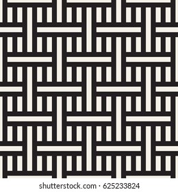 Abstract Geometric Pattern With Stripes Lattice. Seamless Vector Background. Monochrome Stylish Texture.