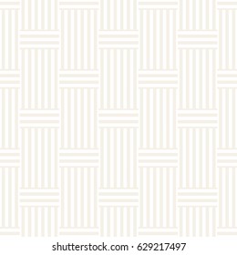 Abstract Geometric Pattern With Stripes Lattice. Subtle Seamless Vector Background. Monochrome Stylish Texture.