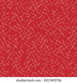 Abstract geometric pattern with stripes, lines. Seamless vector stylish background. Red and white lattice texture.