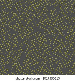 Abstract geometric pattern with stripes, lines. Seamless vector stylish background. Black and yellow lattice texture.