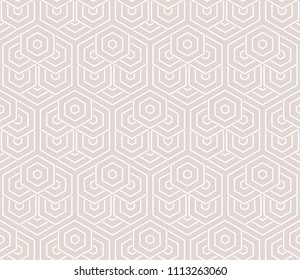 Abstract geometric pattern with stripes, lines. Seamless vector background. White and grey ornament. Simple lattice graphic design.