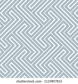Abstract geometric pattern with stripes, lines. Seamless vector background. White and blue ornament. Simple lattice graphic design