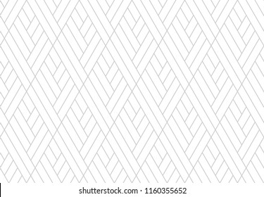 Abstract geometric pattern with stripes, lines. Seamless vector background. White and grey ornament. Simple lattice graphic design.