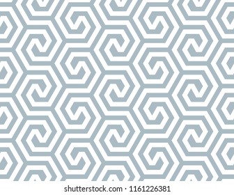 Abstract geometric pattern with stripes, lines. Seamless vector background. White and blue ornament. Simple lattice graphic design