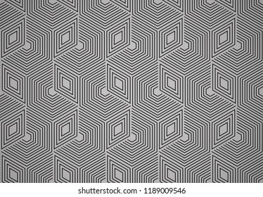 Abstract geometric pattern with stripes, lines. Seamless vector background. Black and grey ornament. Simple lattice graphic design