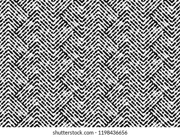 Abstract geometric pattern with stripes, lines. Seamless vector background. White and black ornament. Simple lattice graphic design