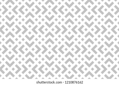 Abstract geometric pattern with stripes, lines. Seamless vector background. White and grey ornament. Simple lattice graphic design.