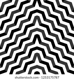 Abstract geometric pattern with stripes lines. Trendy seamless vector background. Black and white texture.