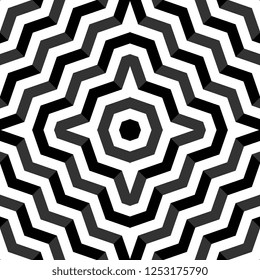 Abstract geometric pattern with stripes lines. Trendy seamless vector background. Black and white texture.