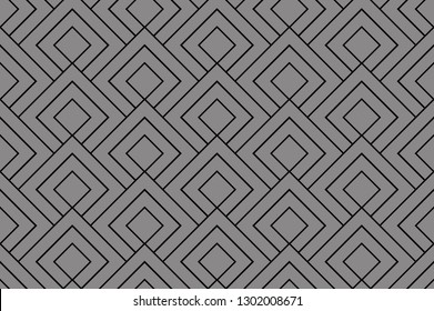 Abstract geometric pattern with stripes, lines. Seamless vector background. Black ornament. Simple lattice graphic design