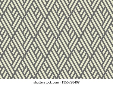 Abstract geometric pattern with stripes, lines. Seamless vector background. Grey ornament. Simple lattice graphic design