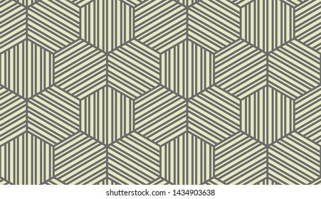 Abstract geometric pattern with stripes, lines. Seamless vector background. Grey ornament. Simple lattice graphic design