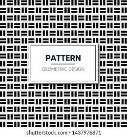 Abstract geometric pattern with stripes, lines. A seamless vector background. Black and white texture.