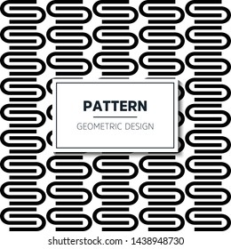 Abstract geometric pattern with stripes, lines. A seamless vector background. Black and white texture.