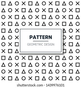 Abstract geometric pattern with stripes, lines. A seamless vector background. Black and white texture.