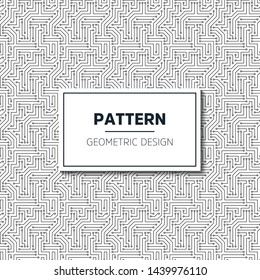 Abstract geometric pattern with stripes, lines. A seamless vector background. Black and white texture.