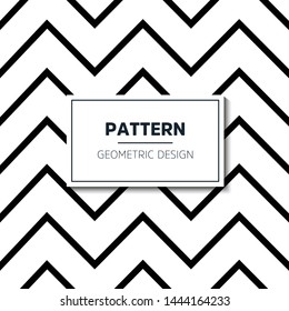 Abstract geometric pattern with stripes, lines. A seamless vector background. Black and white texture.