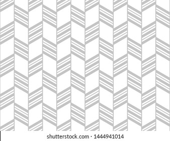 Abstract geometric pattern with stripes, lines. Seamless vector background. White and grey ornament. Simple lattice graphic design.