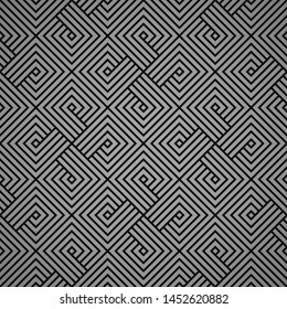 Abstract geometric pattern with stripes, lines. Seamless vector background. Black and grey ornament. Simple lattice graphic design