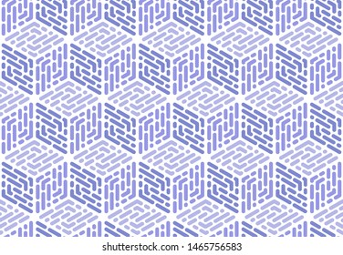 Abstract geometric pattern with stripes, lines. Seamless vector background. White and blue ornament. Simple lattice graphic design