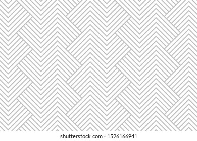 Abstract geometric pattern with stripes, lines. Seamless vector background. White and grey ornament. Simple lattice graphic design.
