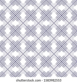 Abstract geometric pattern with stripes, lines. BLue and white texture. vector background. 