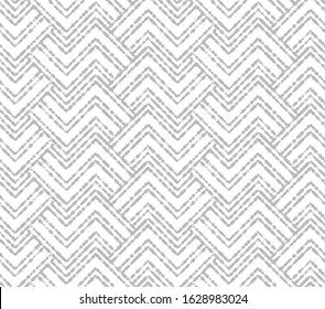 Abstract geometric pattern with stripes, lines. Seamless vector background. White and grey ornament. Simple lattice graphic design.