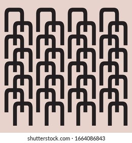 Abstract geometric pattern with stripes, lines. A seamless vector background. Black and white texture.