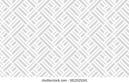 Abstract geometric pattern with stripes, lines. Seamless vector background. White and gray ornament. Simple lattice graphic design.