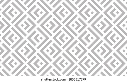 Abstract geometric pattern with stripes, lines. Seamless vector background. White and gray ornament. Simple lattice graphic design.