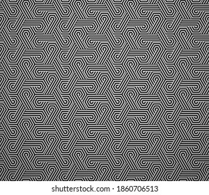 Abstract geometric pattern with stripes, lines. Seamless vector background. Black ornament. Simple lattice graphic design