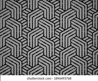 Abstract geometric pattern with stripes, lines. Seamless vector background. Black and gray ornament. Simple lattice graphic design