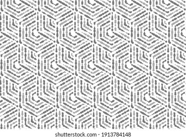 Abstraktes geometrisches Muster mit Streifen, Linien. Nahtloser Vektorhintergrund. Weiße und graue Ornamente. Einfaches Gitterdesign.