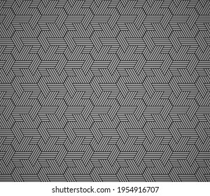 Abstract geometric pattern with stripes, lines. Seamless vector background. Black and gray ornament. Simple lattice graphic design
