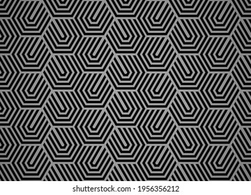 Abstract geometric pattern with stripes, lines. Seamless vector background. Black and gray ornament. Simple lattice graphic design